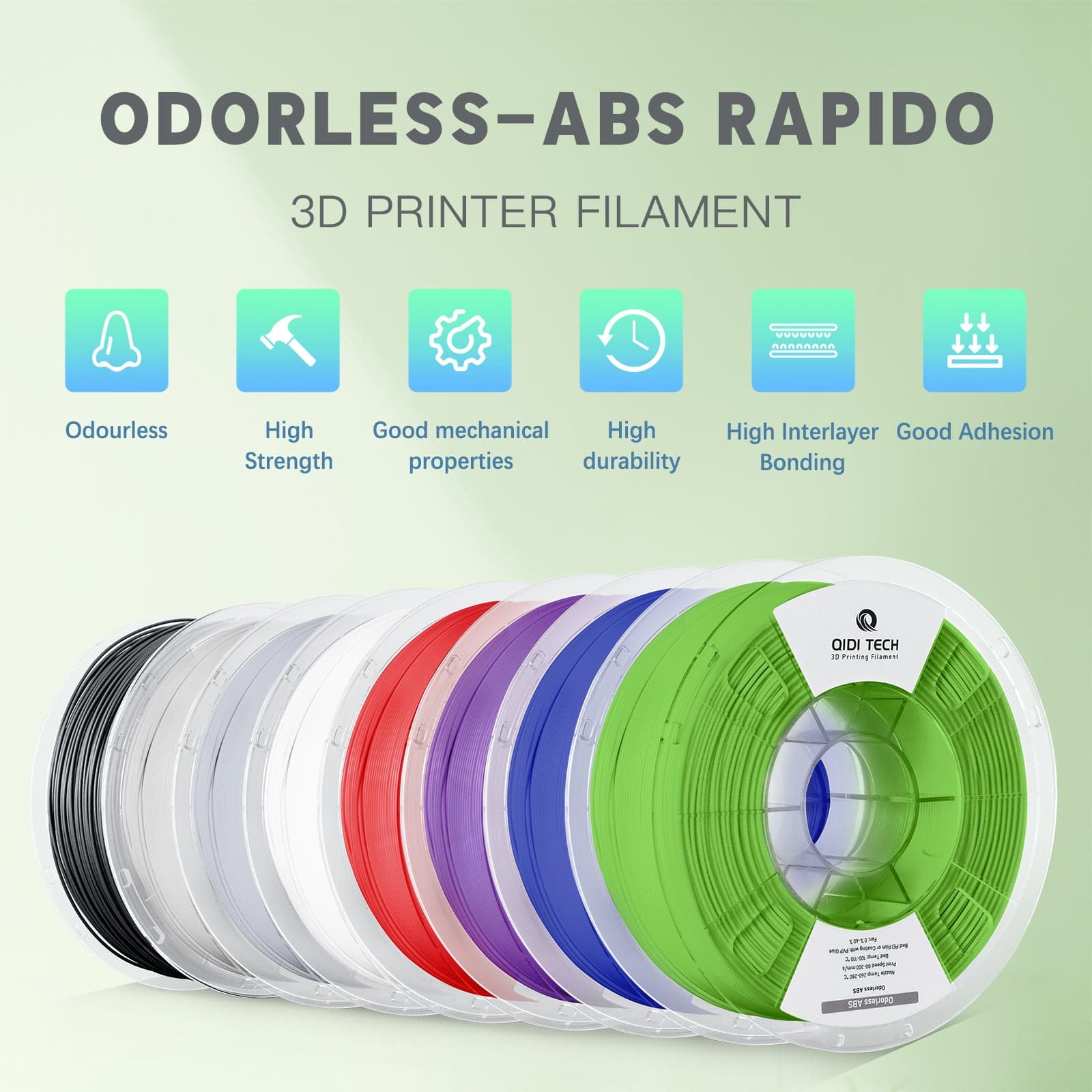 QIDI Odorless-ABS Rapido Blue 1kg — изображение 1