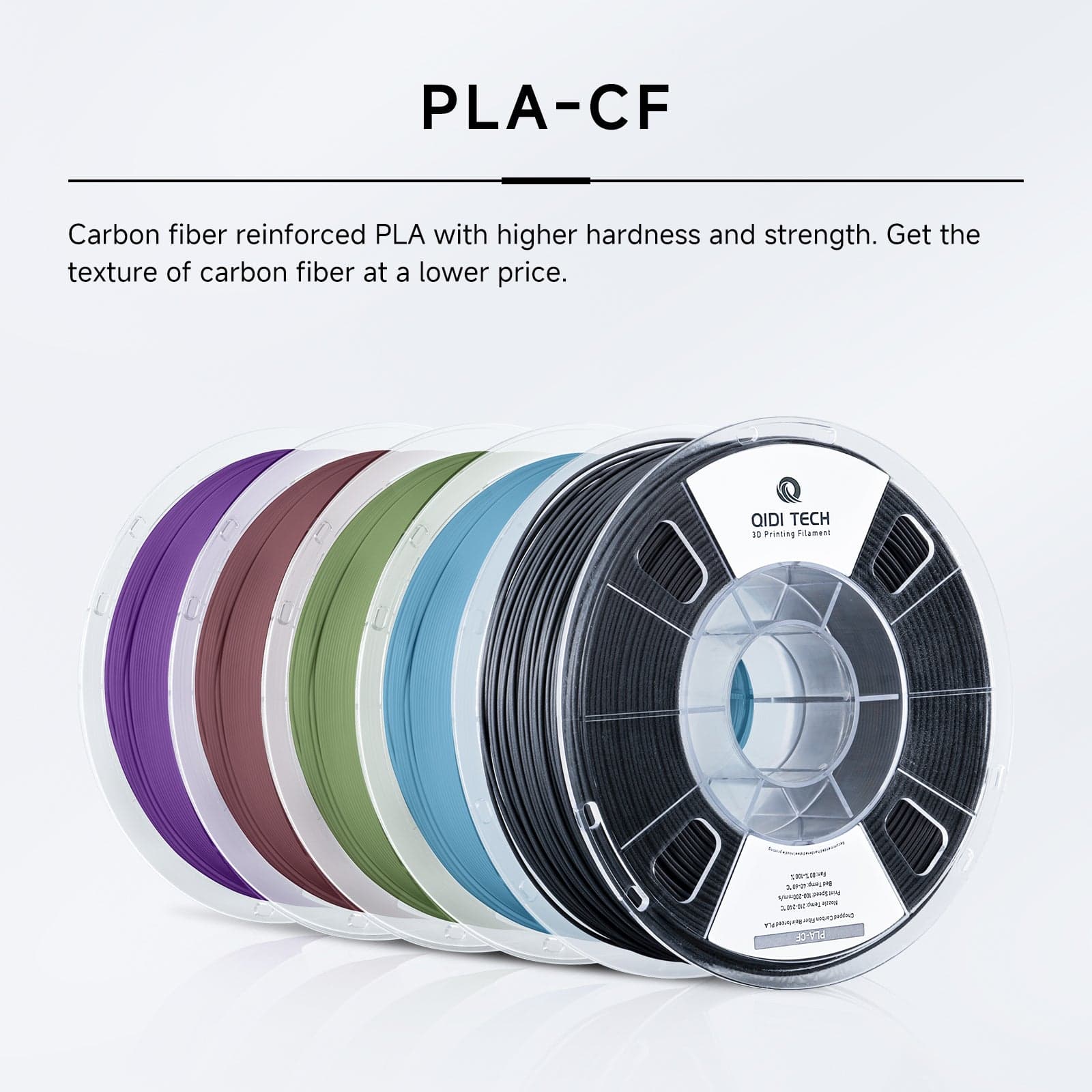 QIDI PLA-CF Black 1kg — изображение 1
